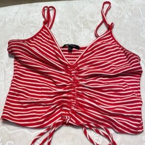 Red and White tank